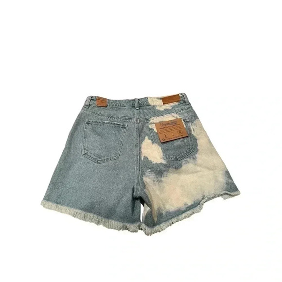 WOMEN’S ORGANIC BLUE DISTRESSED ACID WASH DENIM SHORTS•SIZE 31•NWT• - Picture 5 of 10